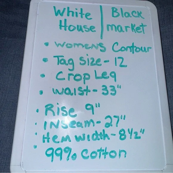 White House Black Market Contour Crop Bootcut Jeans Size 12 Medium Wash - Picture 8 of 8